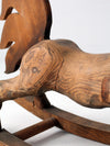 vintage hand-carved wood rocking horse