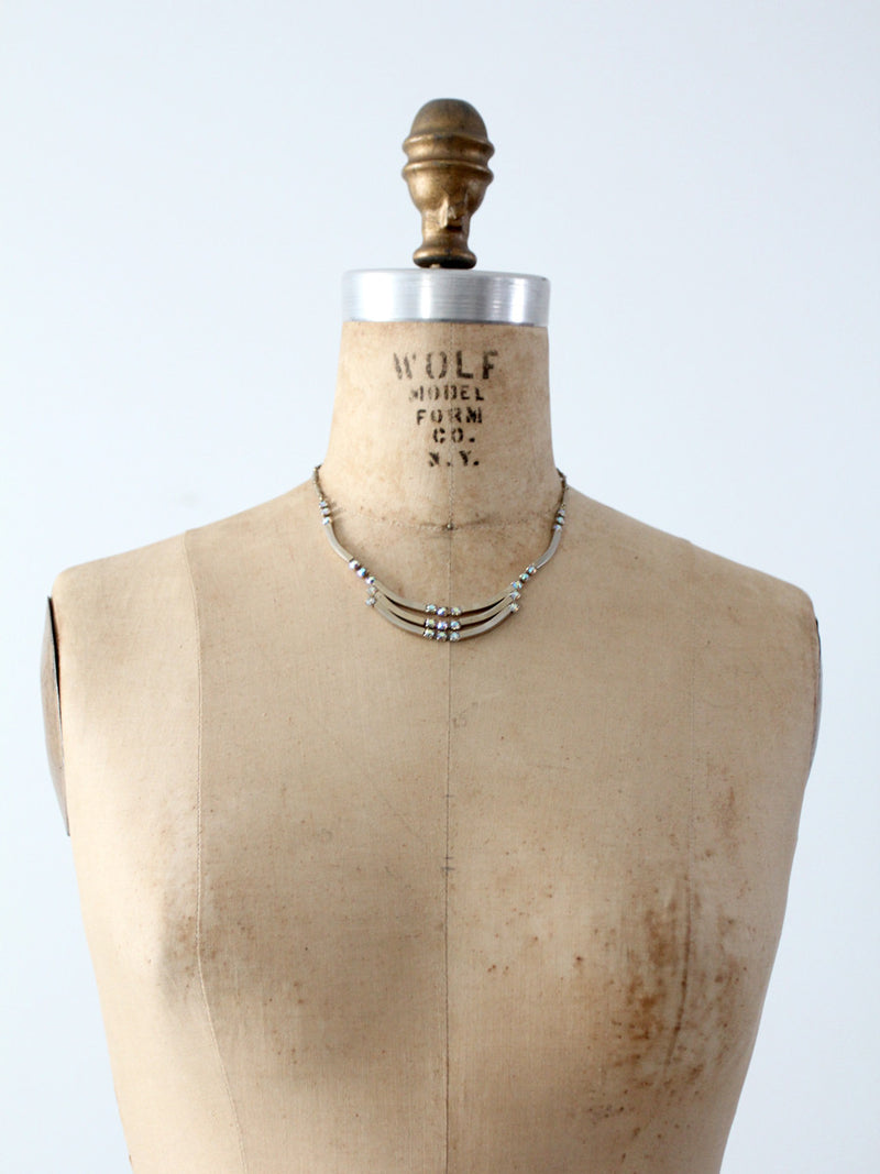 vintage 60s rhinestone necklace