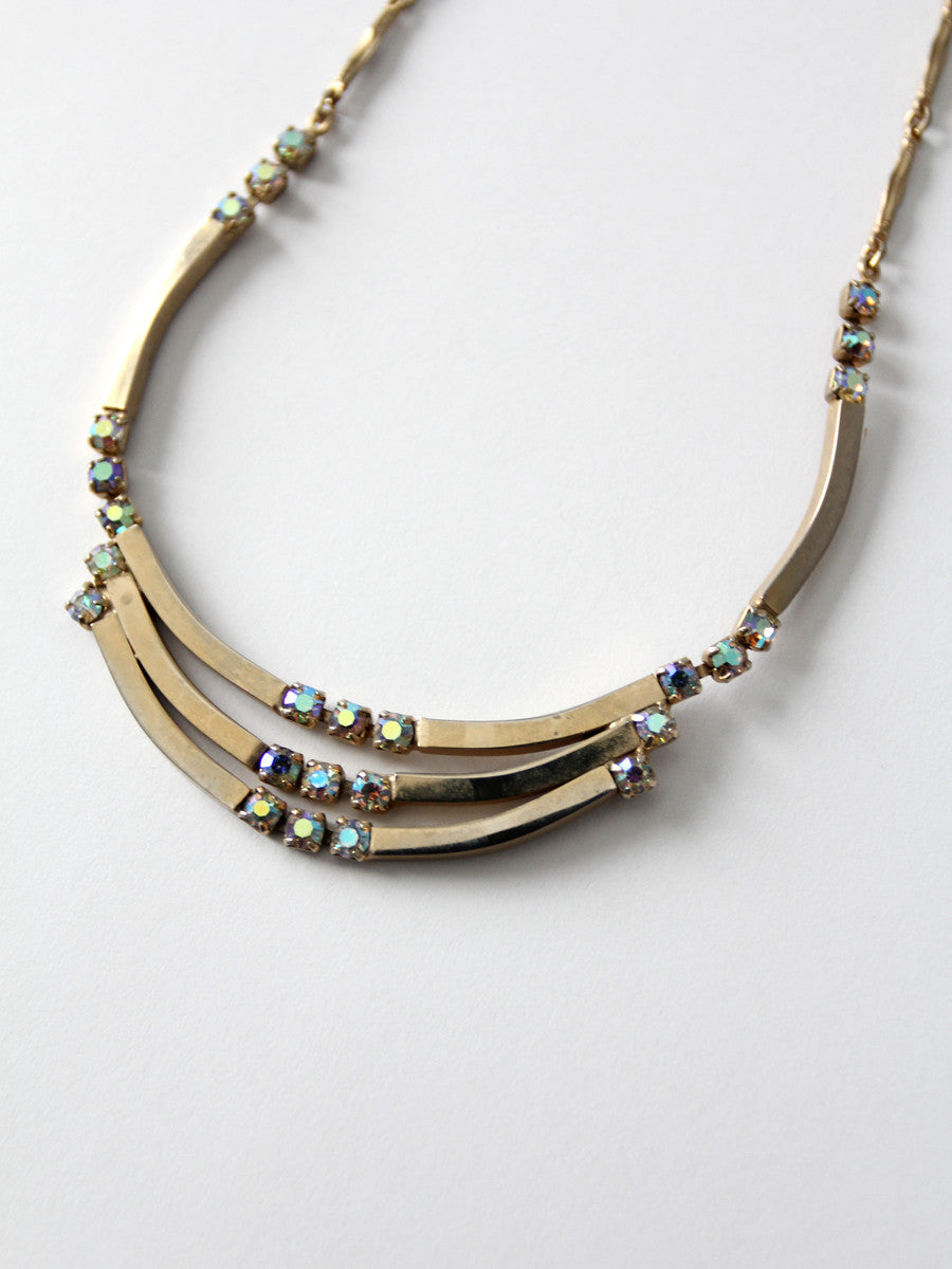 vintage 60s rhinestone necklace
