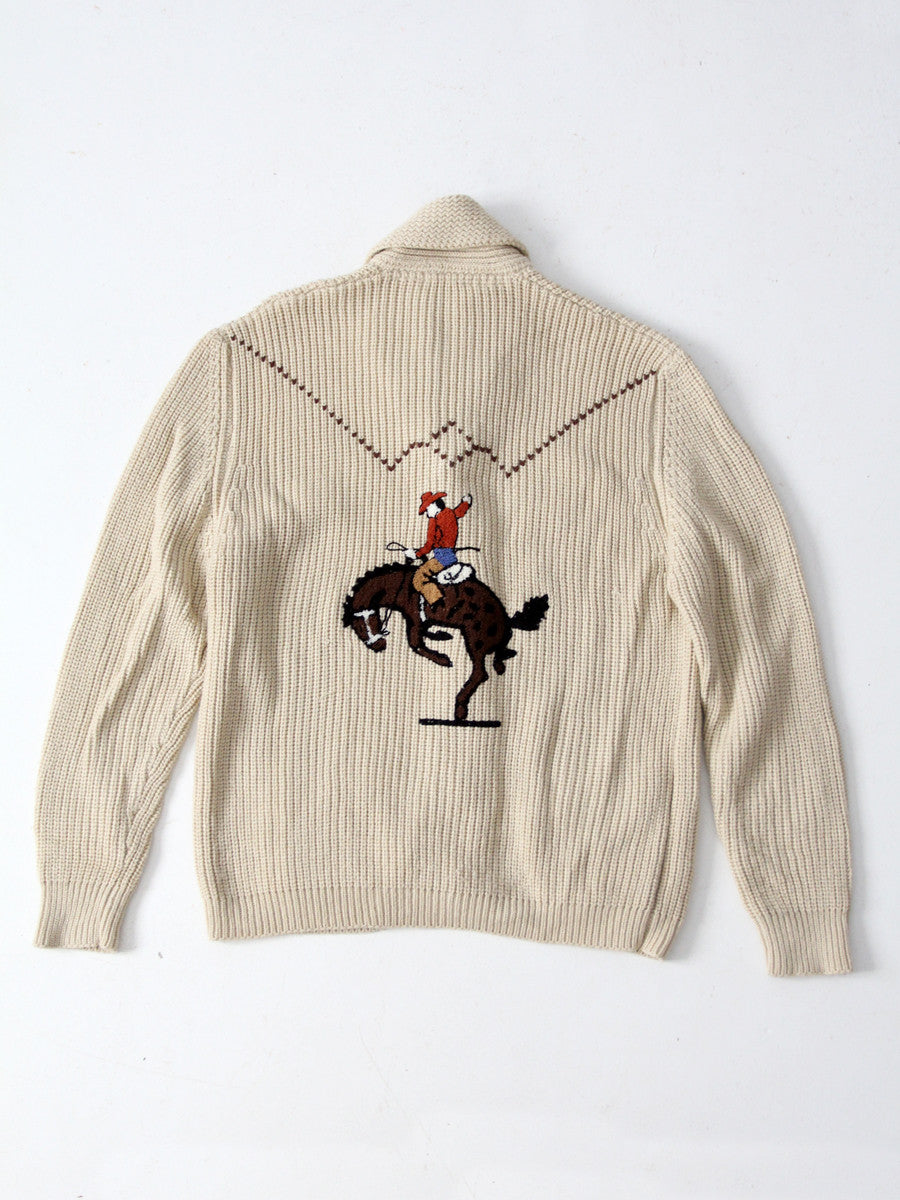 vintage 70s men's cardigan sweater