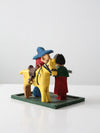 vintage folk art cowboy scene