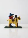 vintage folk art cowboy scene