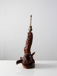 vintage burl wood lamp