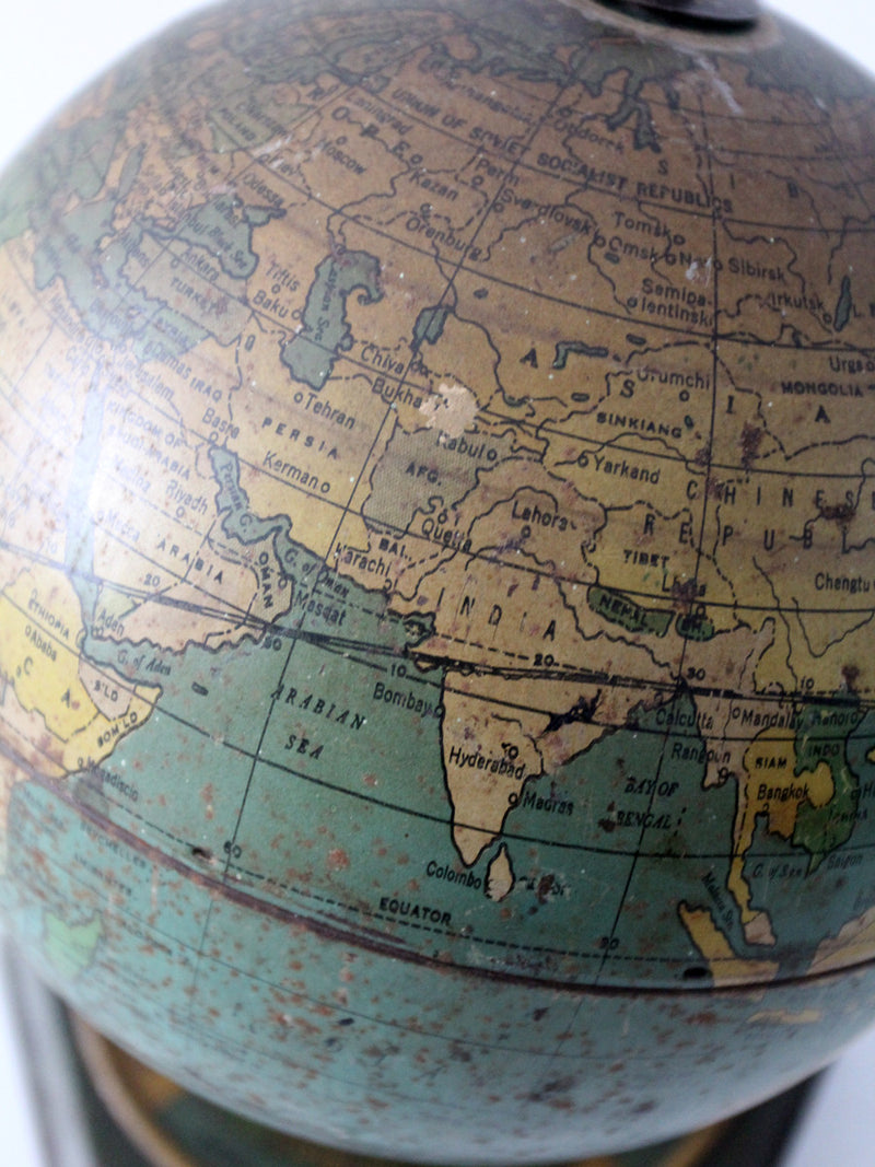 vintage 1930s J. Chein tin globe