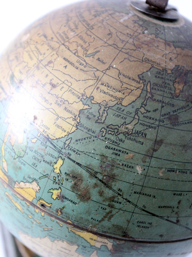 vintage 1930s J. Chein tin globe