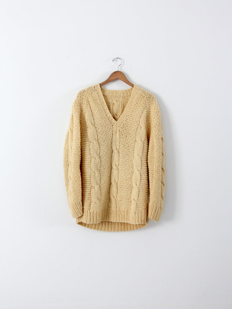 vintage 80s oversize v-neck sweater – 86 Vintage