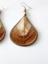 vintage string art Peruvian thread earrings