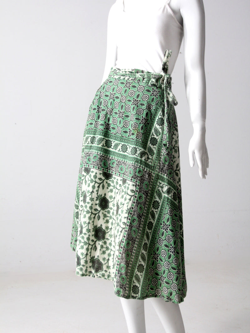 vintage boho wrap skirt