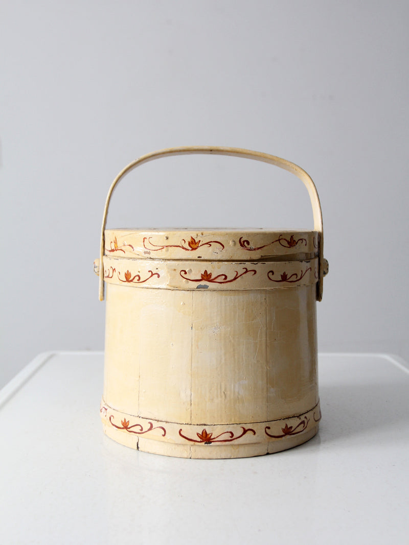 vintage painted sugar bucket
