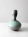 vintage studio art pottery tilted vase