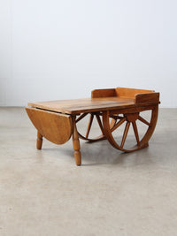vintage wagon wheel table
