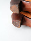 Edwardian leather side button boots