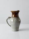 vintage studio pottery pitcher circa 1980
