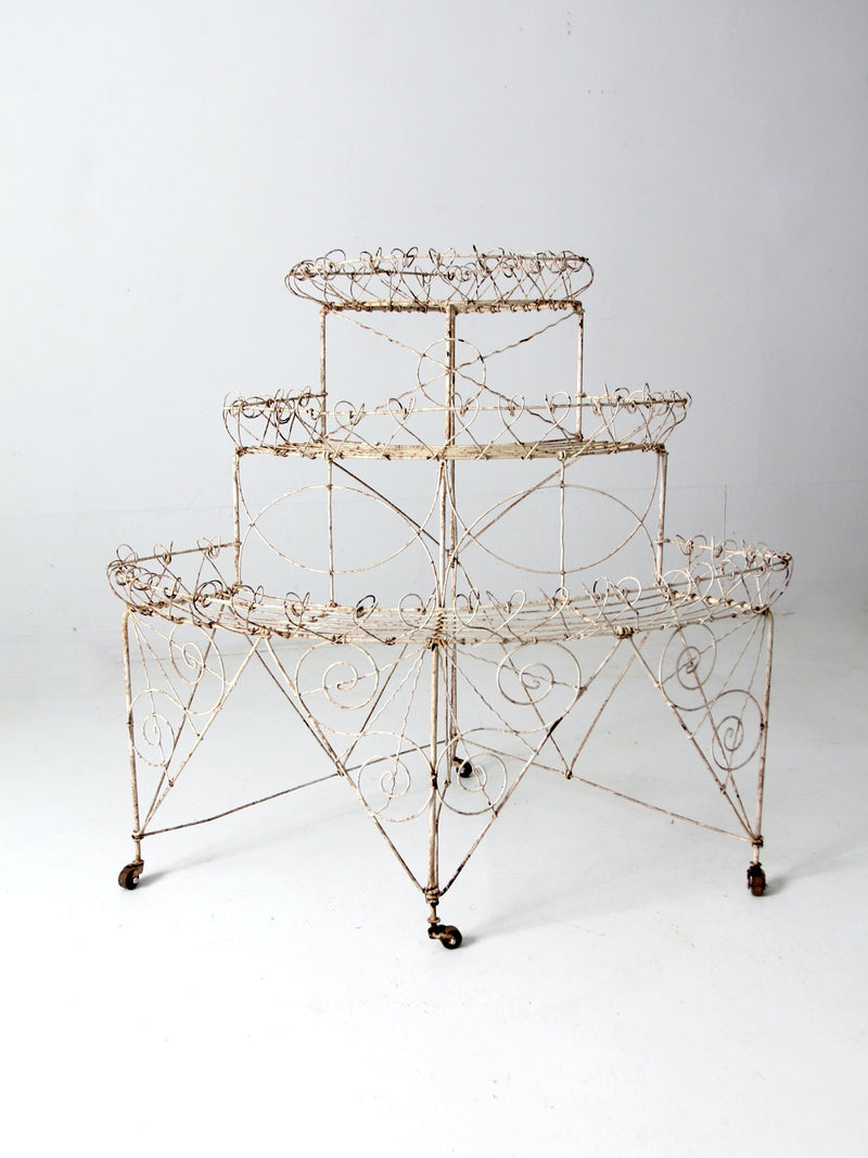 Victorian wire plant stand