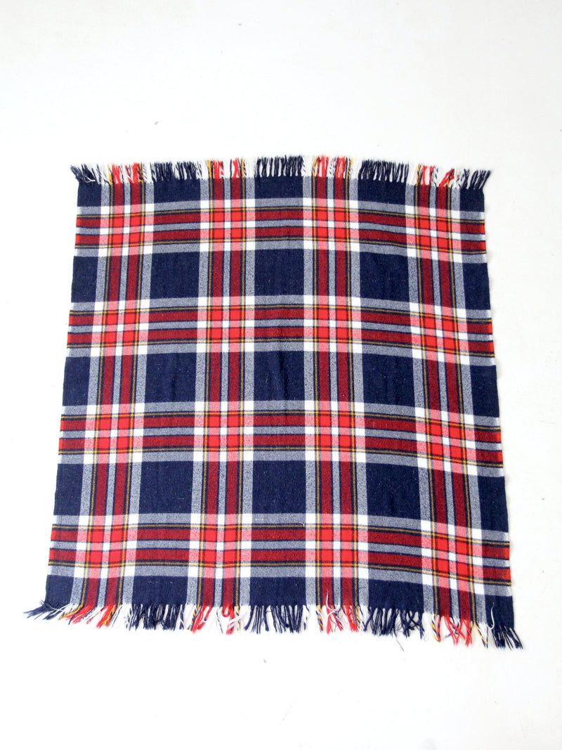 vintage plaid throw blanket