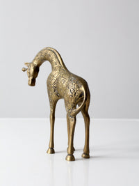 mid-century brass giraffe