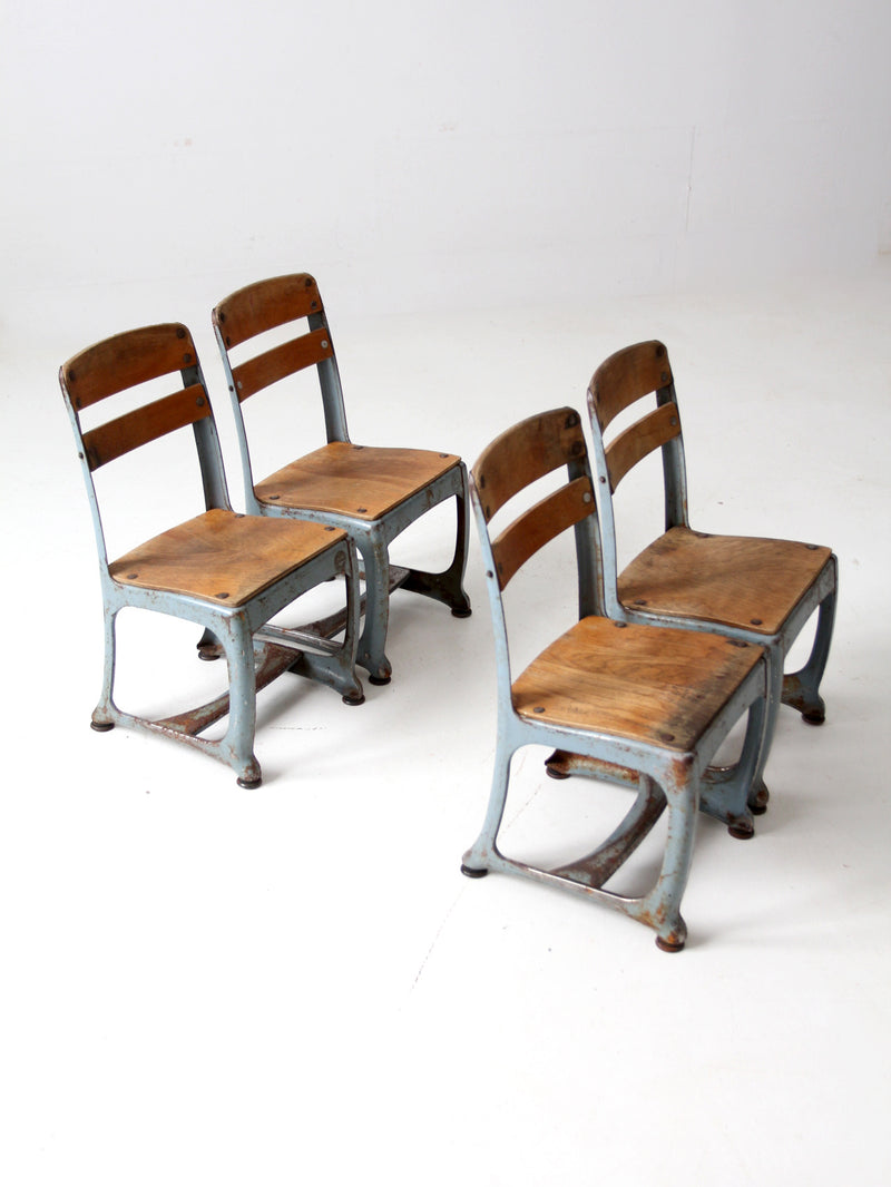 mid century children's chairs set of 4