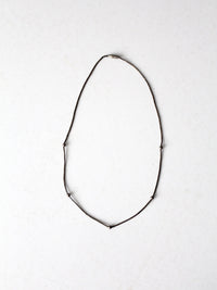 vintage silver tone chain necklace