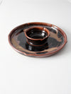 vintage studio pottery serving platter