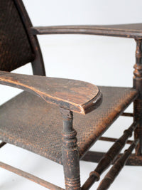 antique American rustic rocking chair