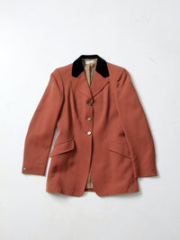 vintage 70s equestrian riding jacket by Harry Hall of London