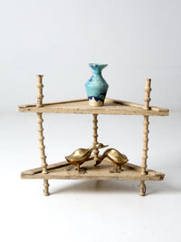 Victorian spool shelf stand