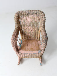 Victorian children's wicker rocking chair