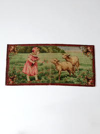 antique woven tapestry wall hanging