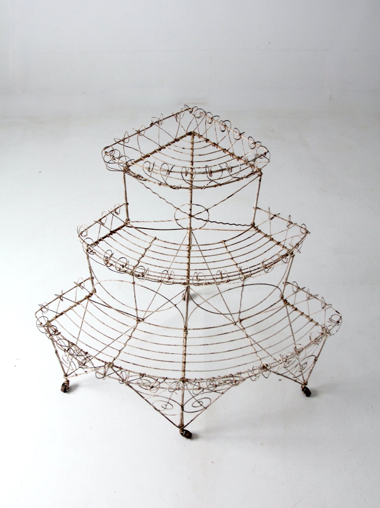 Victorian wire plant stand
