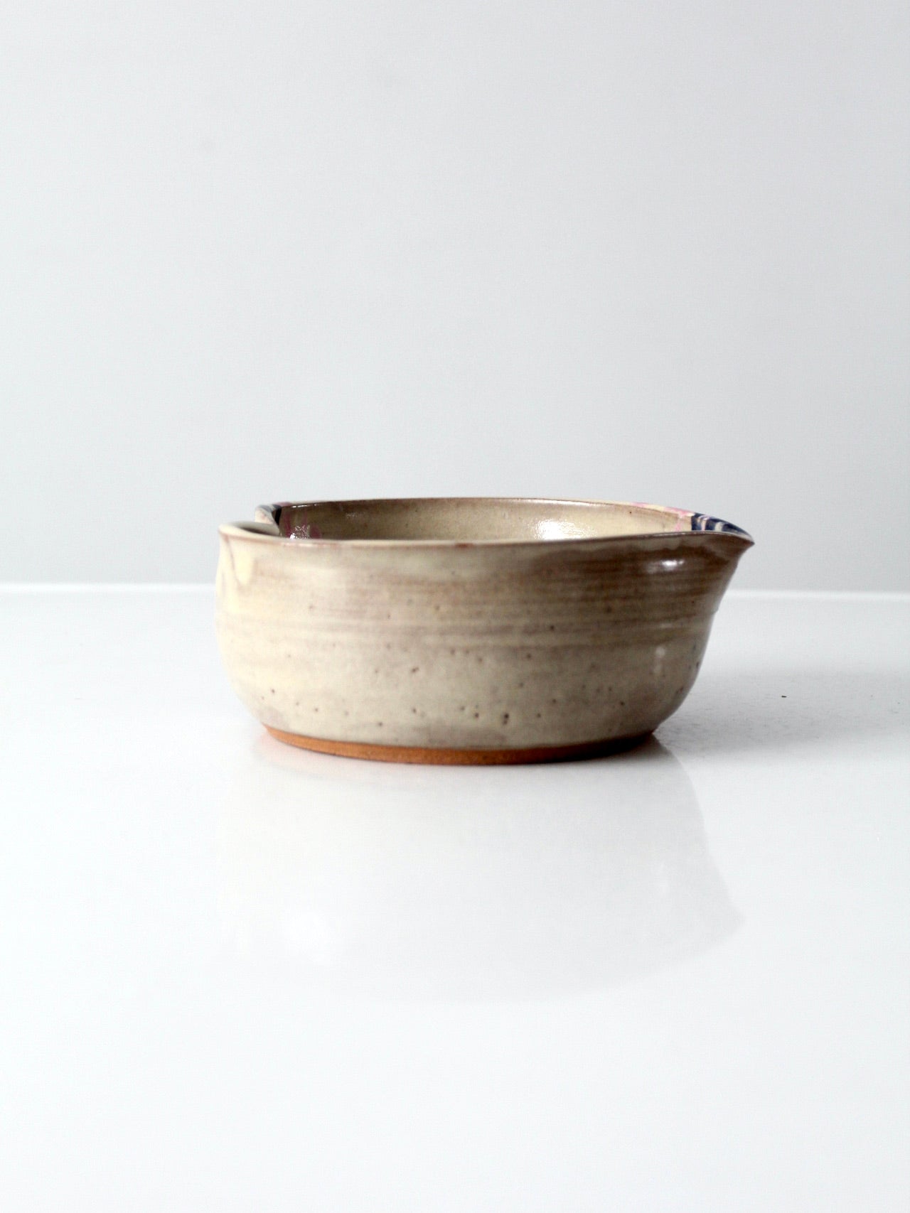 vintage heart shaped studio pottery bowl