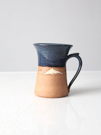 vintage dolphin studio pottery mug