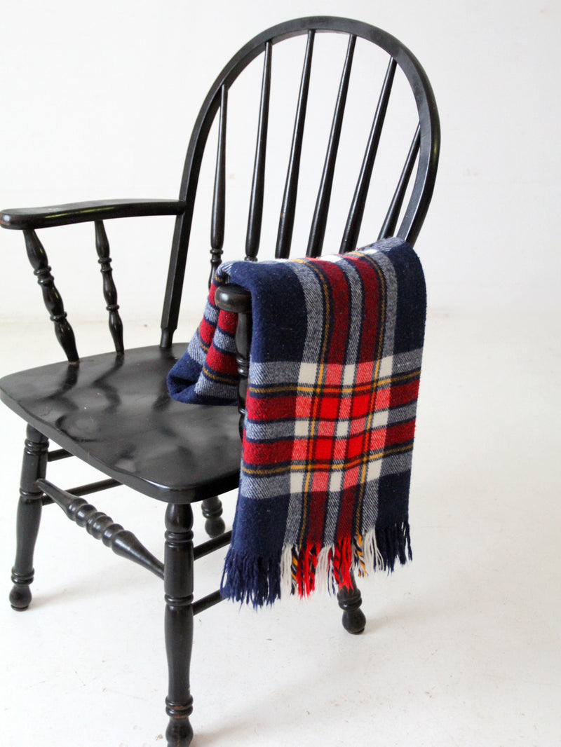 vintage plaid throw blanket