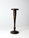 antique plant stand pedestal table with painted Asian scene