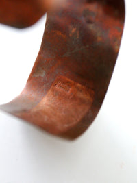 vintage copper cuff with brass