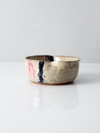 vintage heart shaped studio pottery bowl