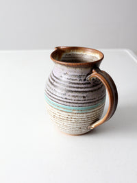 vintage studio pottery pitcher
