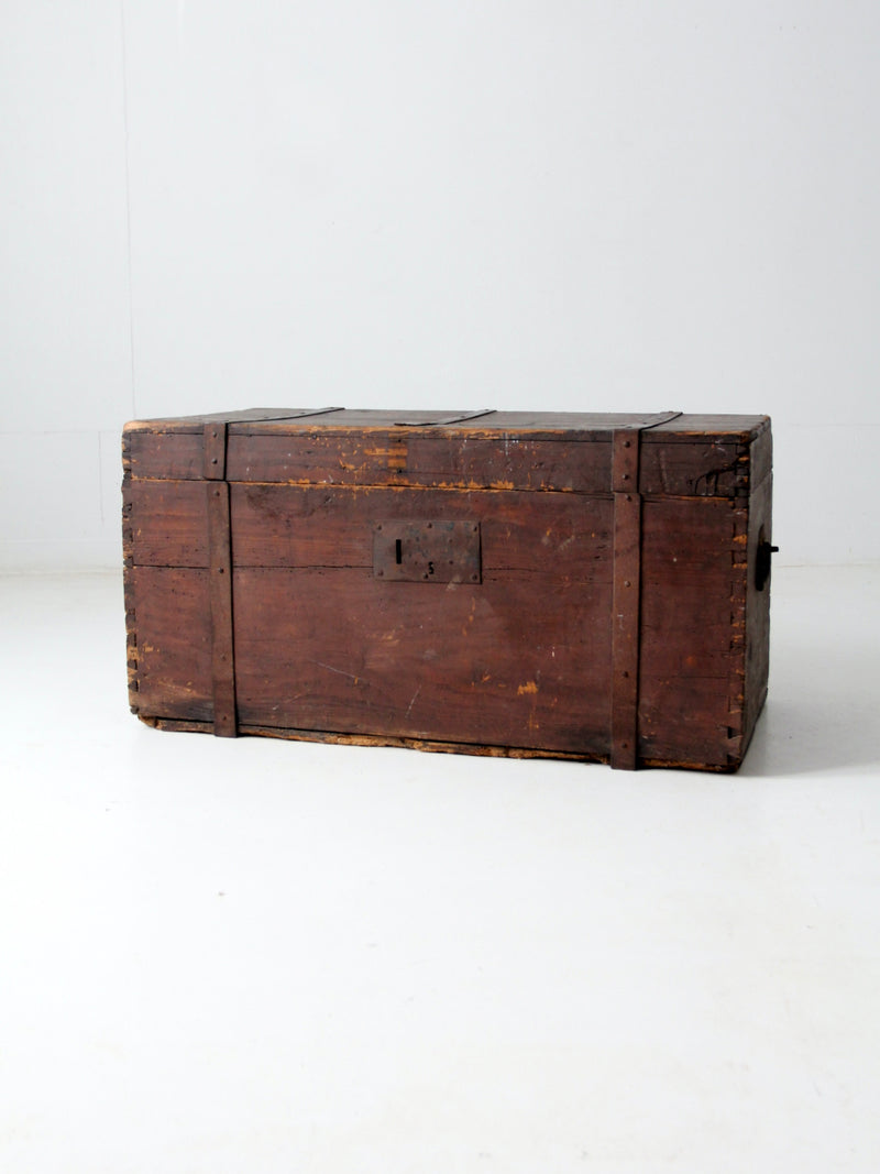 antique wooden trunk