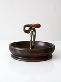antique nut cracker bowl