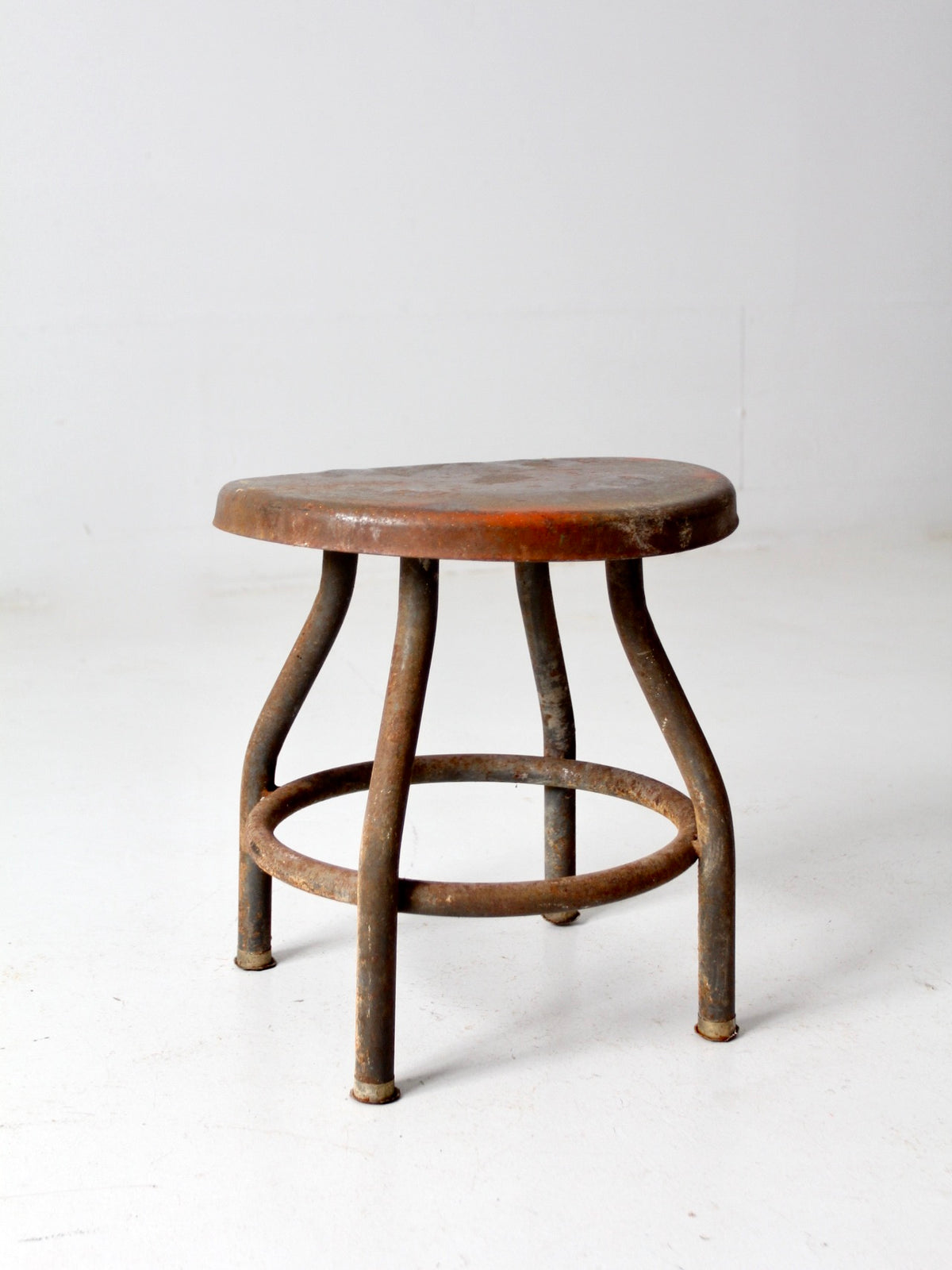 vintage industrial metal stool