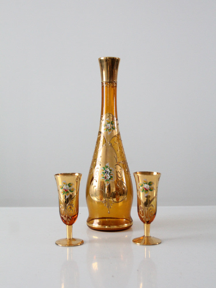 mid century Italian decanter set