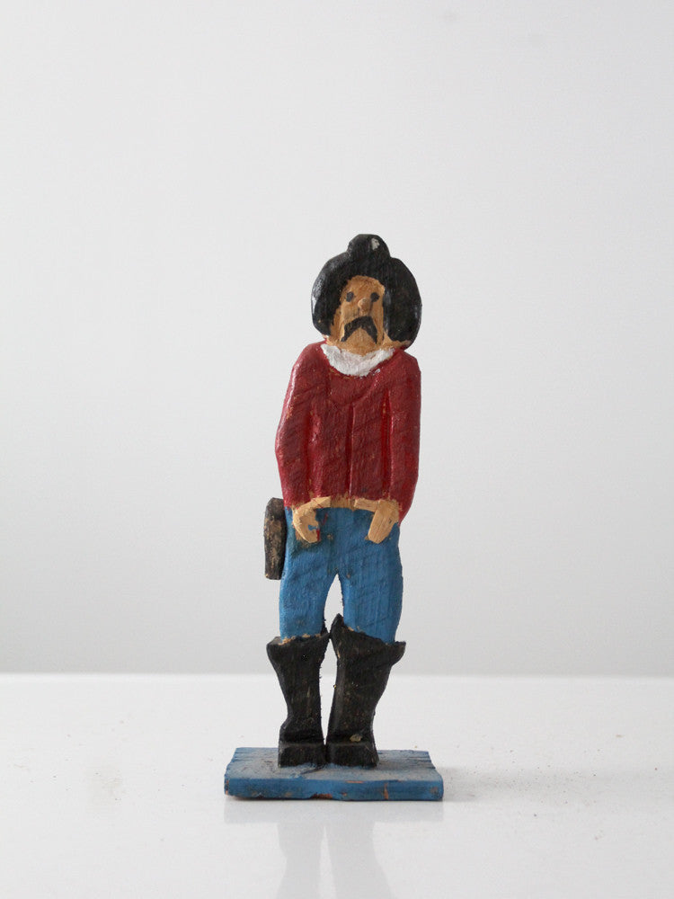 western folk art cowboy figure