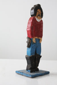 western folk art cowboy figure