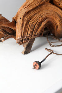mid century driftwood lamp