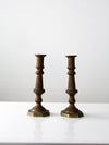 antique baroque style brass candlestick holders