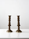 antique baroque style brass candlestick holders