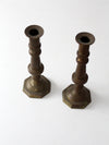 antique baroque style brass candlestick holders