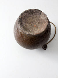 antique American stoneware bean pot
