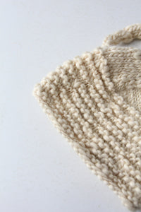 vintage knit ski hat with long tassel