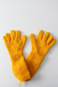 vintage hand knit gloves