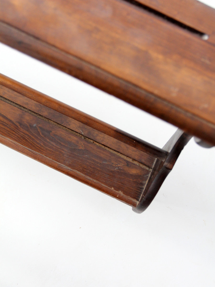 vintage wood wall rack